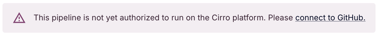 connect to github warning