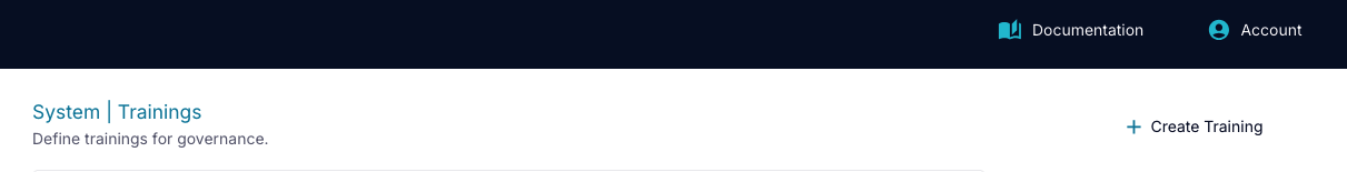 create training button