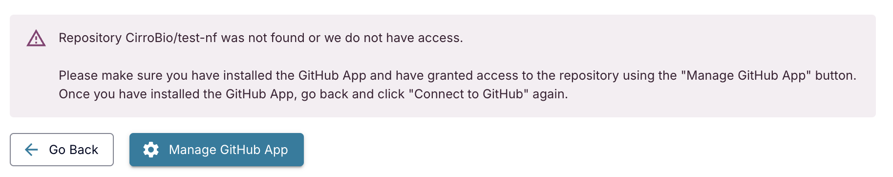 install required warning